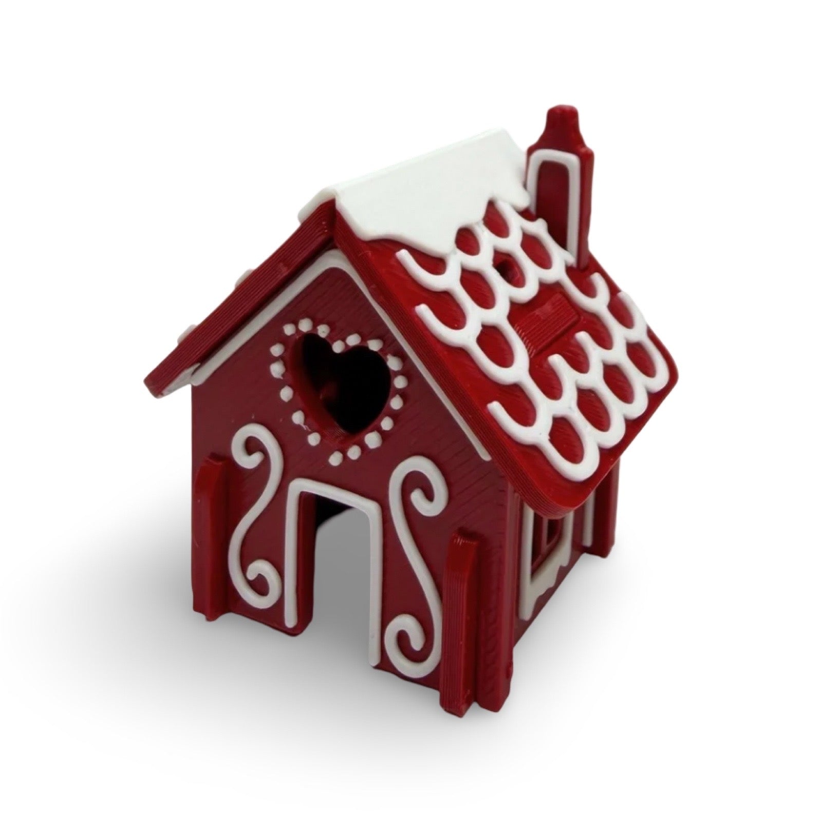 Red Christmas Gingerbread Mini House Kit — 4 Pack