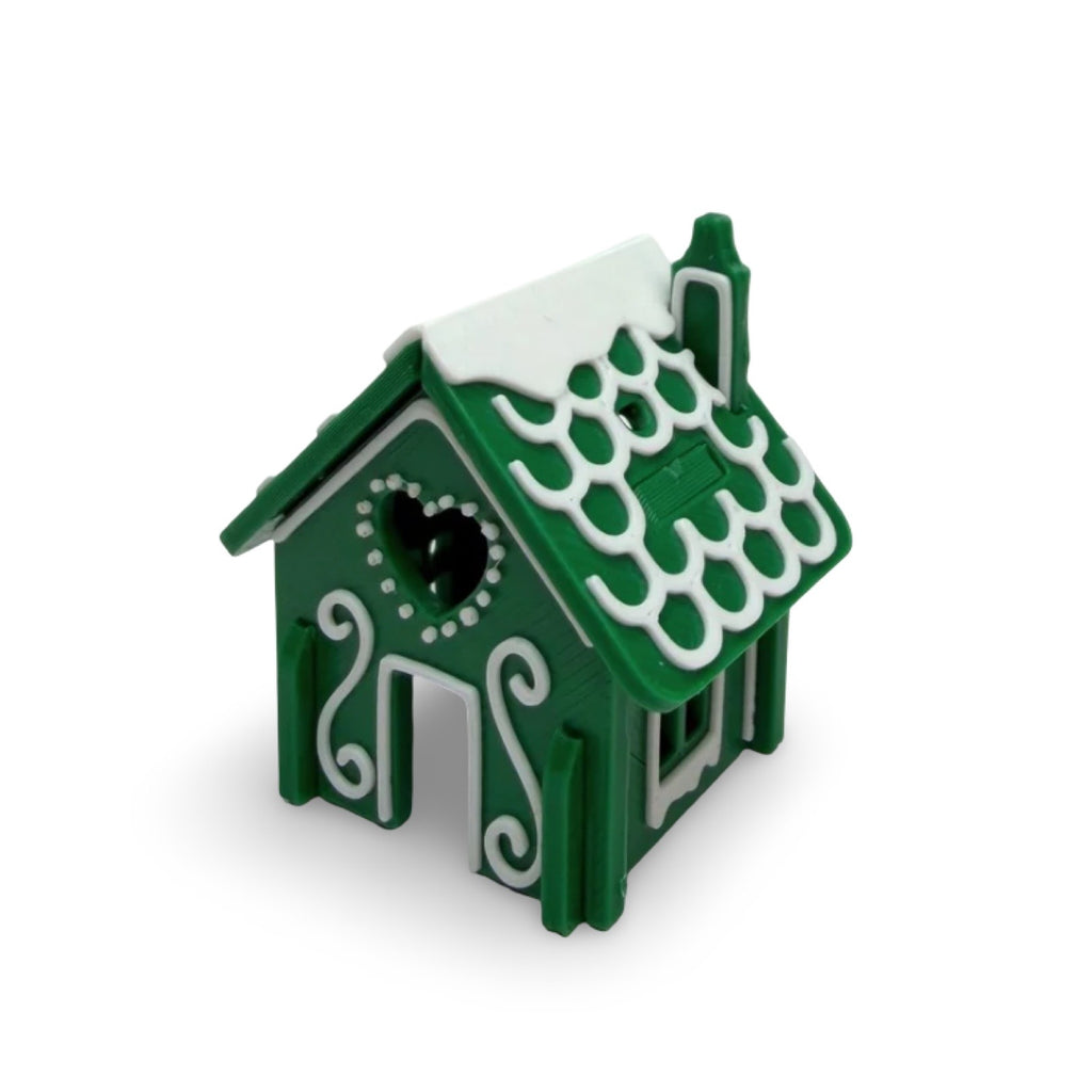 Green Christmas Gingerbread Mini House Kit — 4 Pack